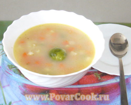 Овощной суп с сыром